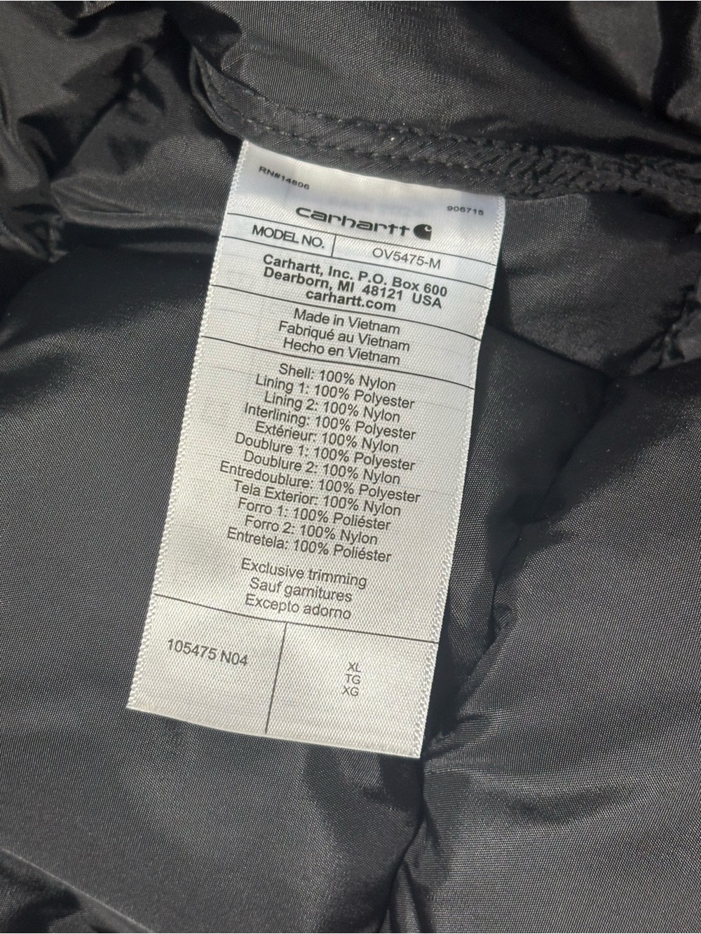 Carhartt Montana Insulated Puffer Vest Black Sherpa Lined Mens XL - Picture 4 of 7
